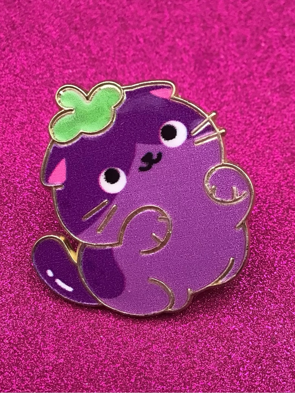 Grape Cat Enamel Pin